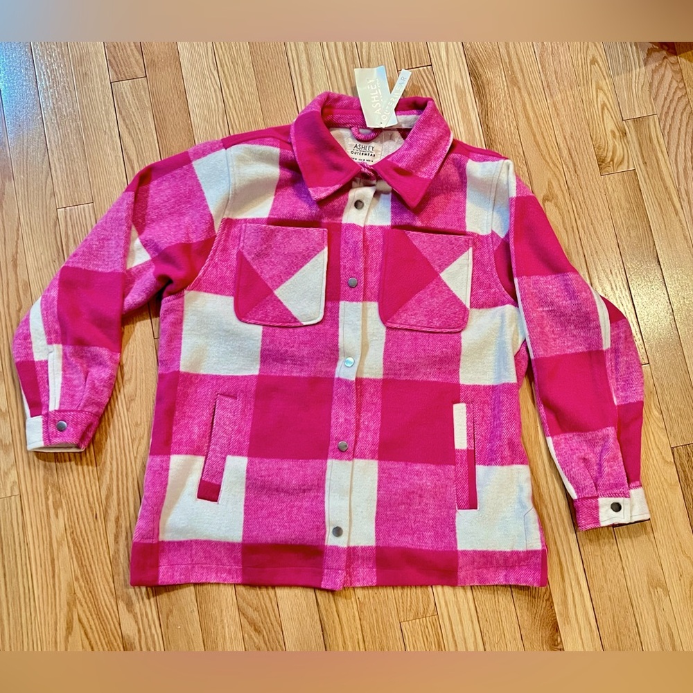 Pink and White Shacket